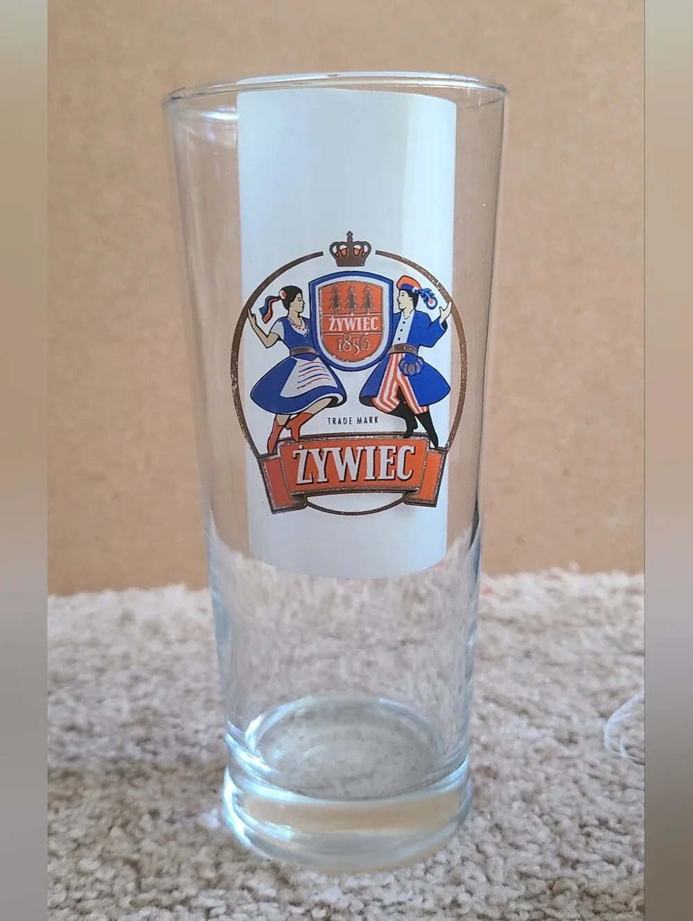 Żywiec Beer Glass Polish Folk Dancers Label 0,5l Poland